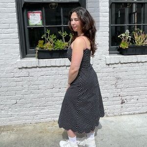 Jessica Howard 90s classy polka dot midi dress sz 8